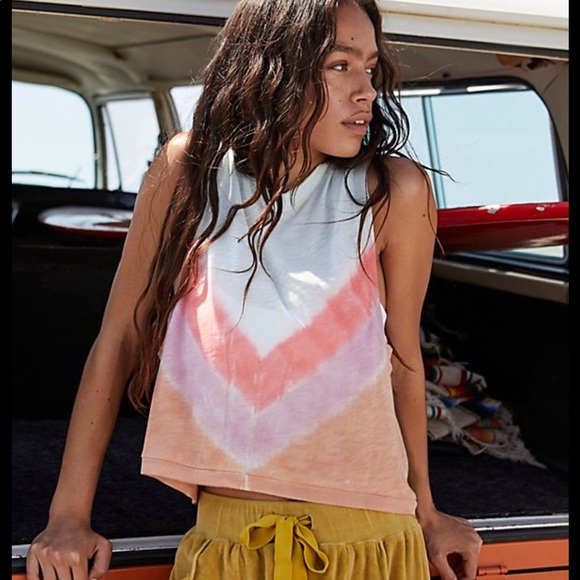Free People Tops - NWT Free People FP Movement Chevron Love Tie Dye